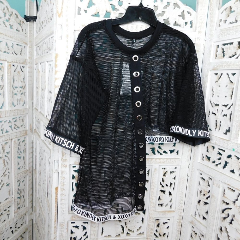 Sheer Black Top Size M - Picture 4 of 8